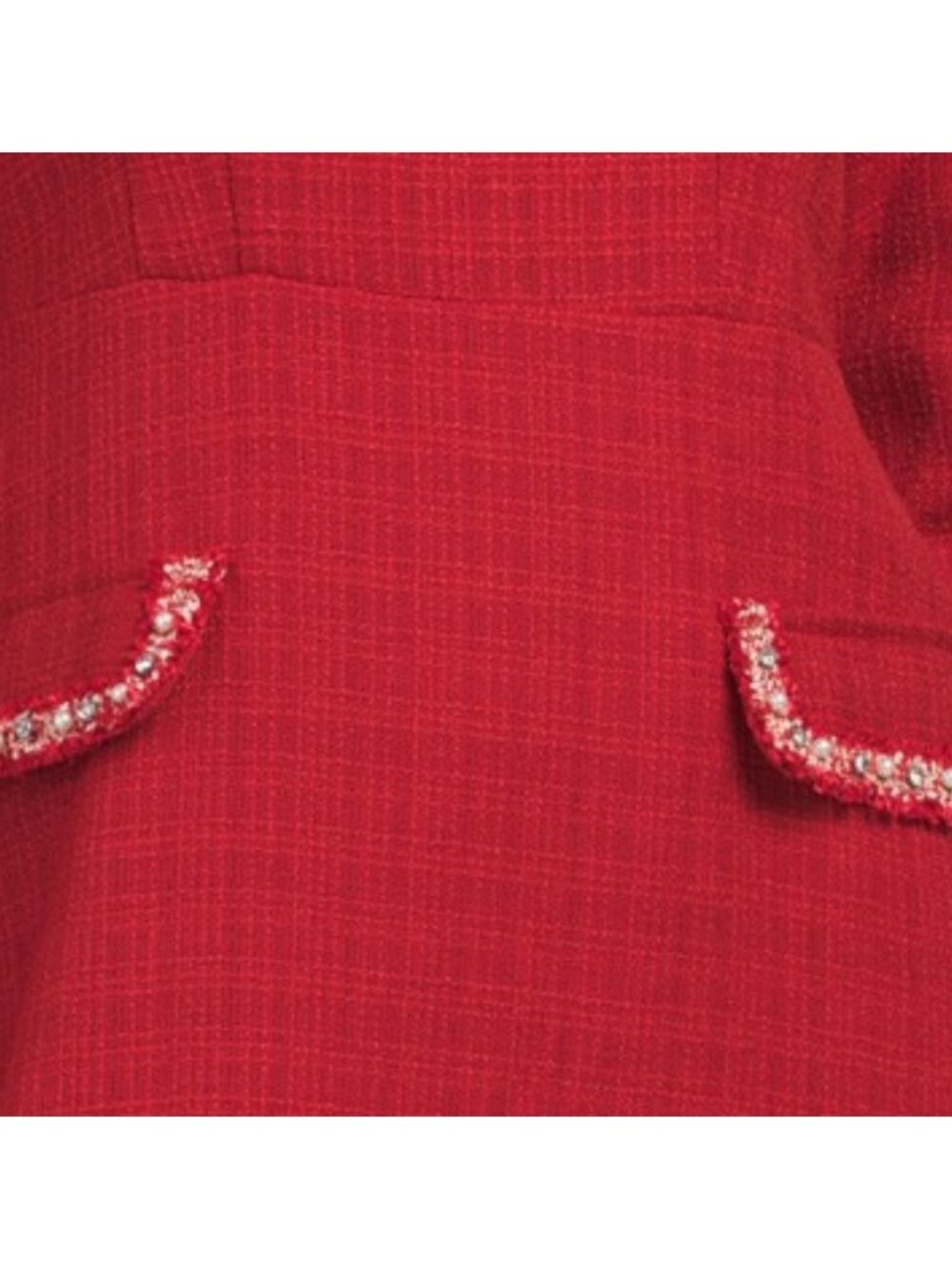 TAHARI ASL Boucle Square Neck Mini Dress - Picture 4 of 4